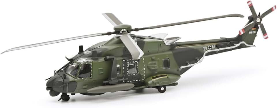 Schuco 1:87 Airbus NH 90 BW Camo - Hochwertiges Diecast Modell im Maßstab 1:87, Modellauto, 1:87, Militär, Sammlermodell, Diorama