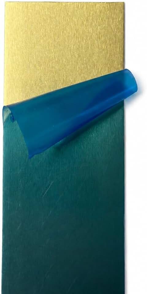 Messing Fein Gebürstet LxBxH 2500x40x0,5 mm Selbstklebend Blechstreifen Blechzuschnitt Blende Leiste Zierstreifen Streifen Flachleiste Abdeckleiste Fensterleiste