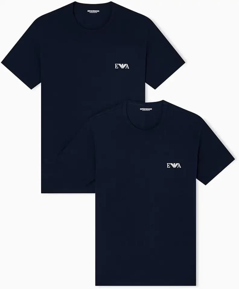 Emporio Armani Herren 2er-Pack T-Shirt mit Rundhalsausschnitt