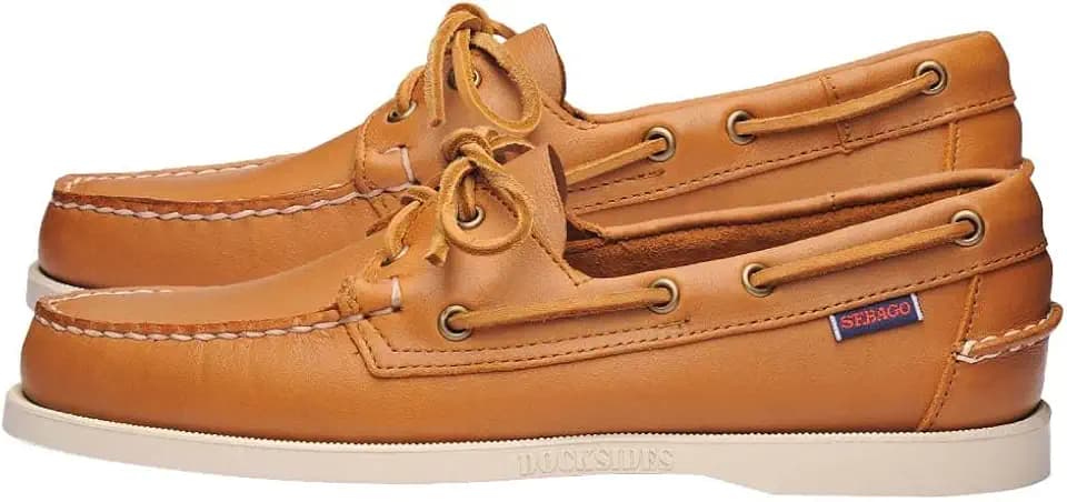 Sebago Portland Boat Shoes - Full-Grain Leather Moccasins, Handsewn with Leather Sock Lining and Non-Marking, Slip-Resistant Sipped Rubber Outsoles