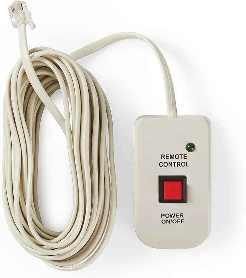 NEDIS Power Inverter-Fernbedienung Wechselrichter-Fernbedienung | für modifizierte Sinuswechselrichter Kabel 5,00 m Weiss 5.00 m, PIMSRC05WT