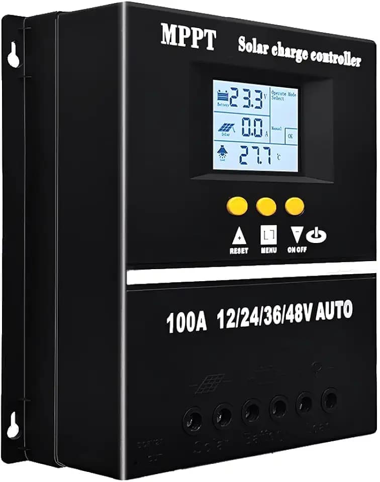 100A MPPT Solar Laderegler 12V 24V 36V 48V LCD Display Bildschirm Batterie intelligenter Regler mit maximalem 100V Eingang Dual USB für Blei-Säure/Lithium Batterien