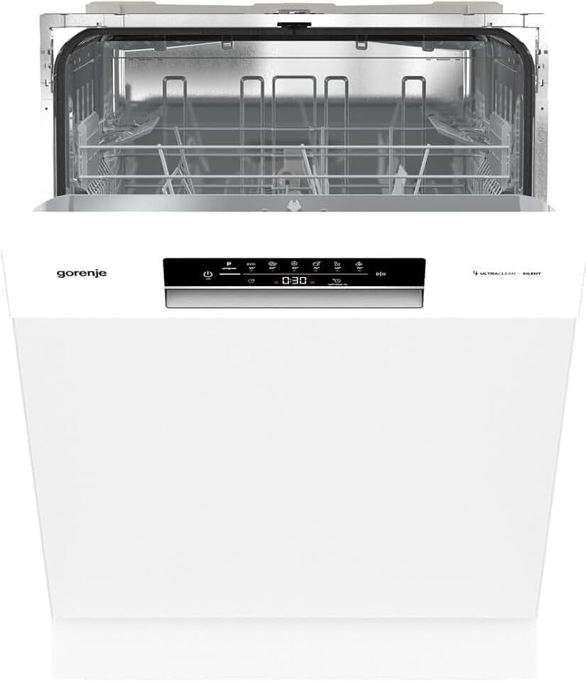Gorenje GU642E90W Geschirrspüler/Unterbaugerät/Made in EU/60 breite/13 Maßgedecke/3 Körbe/8 Programm/Total AquaStop/MultiClack/Verstellbare Körbe/StartDelay/EEK: D/Maße (HxBxT): 81,5 x 59,9 x 59,7 cm