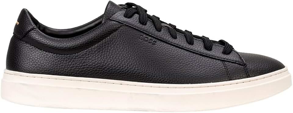 BOSS Herren Kieran Tenn Sneakers aus genarbtem Leder mit Gummisohle Größe
