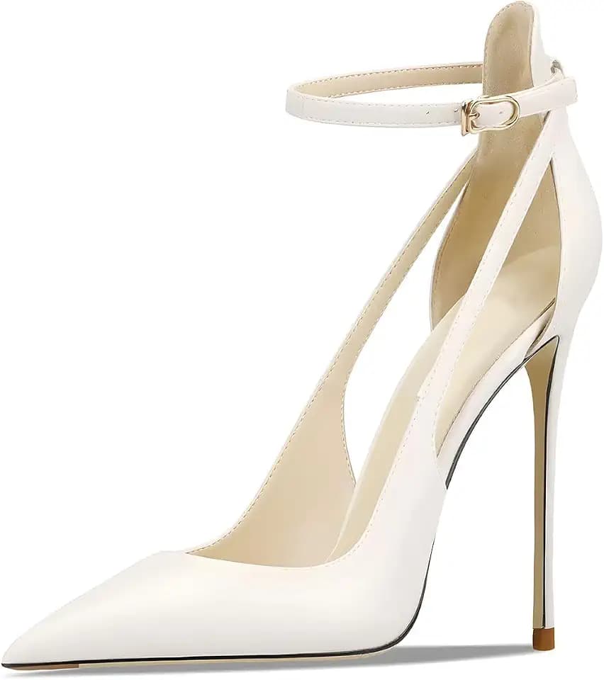 Women's Pointed-Toe Bag-Toe Strappy High-Heeled Shoes Sexy Stiletto Pumps