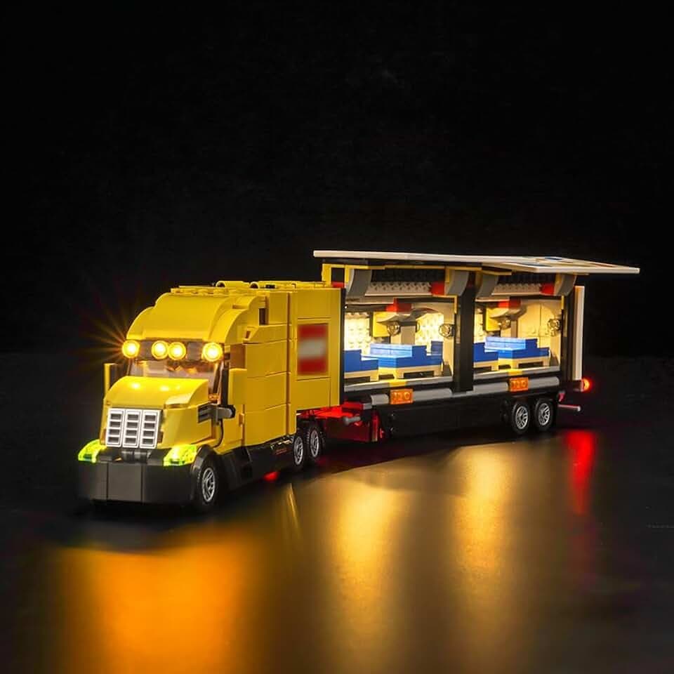 LocoLee LED Light Kit Compatible with Lego Yellow Delivery Truck - No Models Only Light, Creative Lighting Set Accessories Compatible with Lego Yellow Delivery Truck 60440 Set