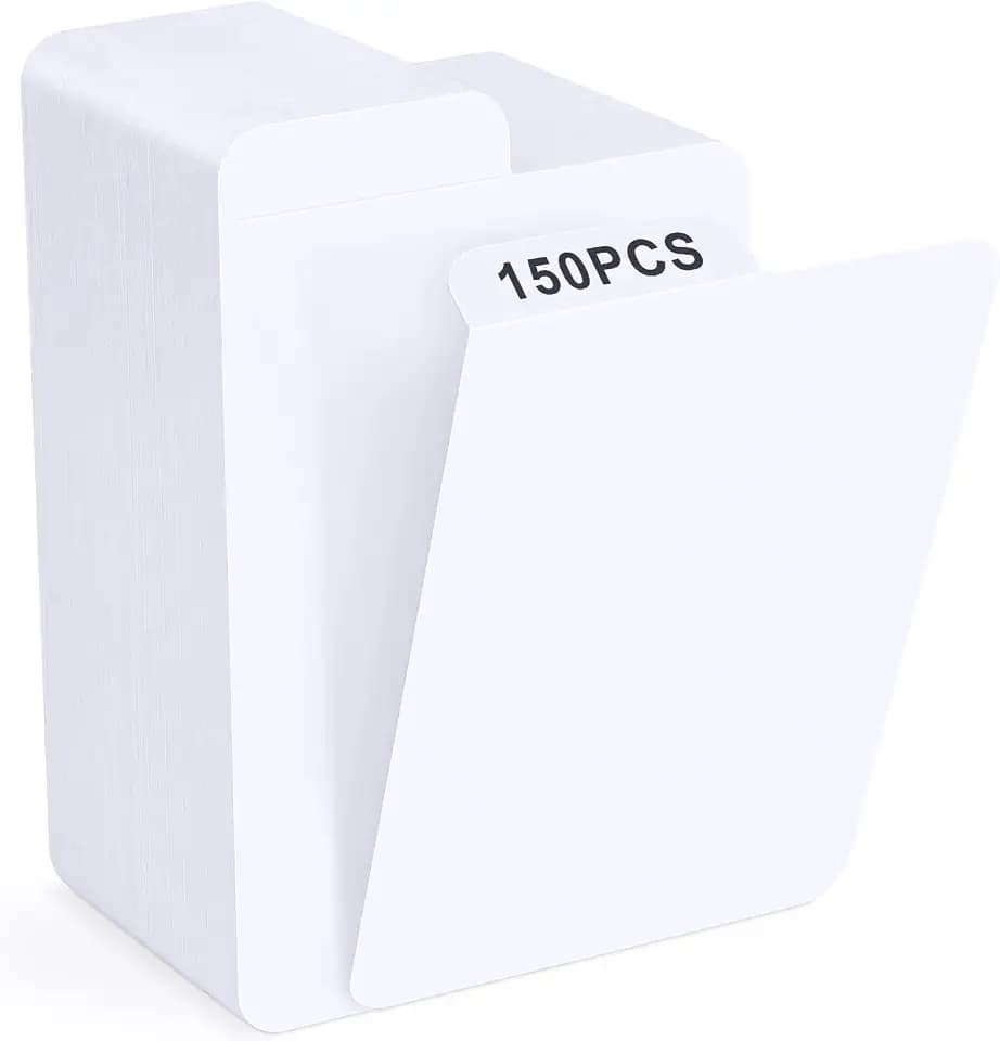 Tall Trading Card Dividers, 150-Pack Paper Card Divider for Storage Boxes