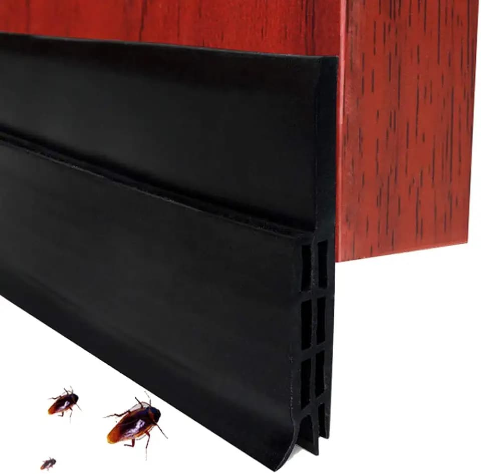 EXTSUD Selbstklebende Tür Türdichtung Dichtungsstreifen Zugluftstopper gegen Insekt Ersatzdichtung Wetterfest Blocker Schalldichtung Silikon Türstopper 100 * 5cm