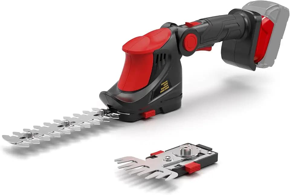 Hedge Trimmer Cordless for Milwaukee 18V MAX Battery (Black-Red)