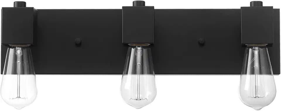 Globe Electric 63000005 18" 3-Light Vanity Light, Matte Black