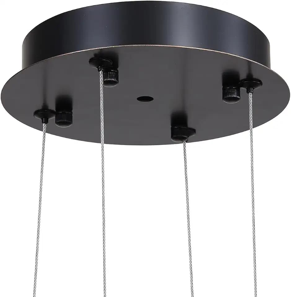Black Adapter for RS Lighting Chandelier Light Fixtures for Sloped Vaulted Groove Roof's Beam Ceilings Install