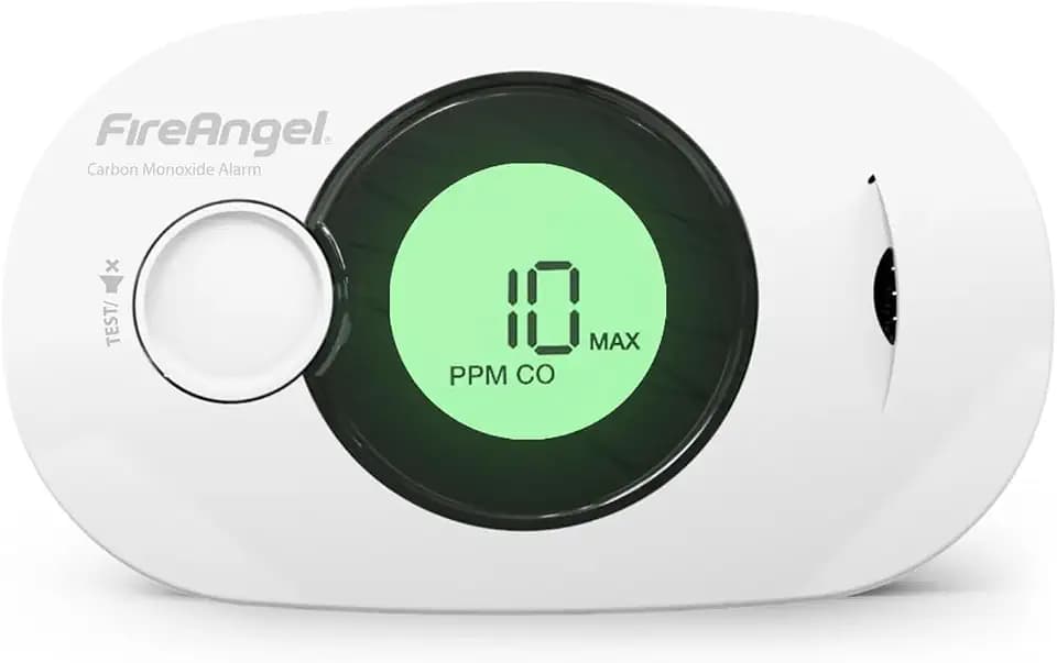 FireAngel FA3322 Kohlenmonoxid Melder, CO Melder mit 10-Jahres-Batterie