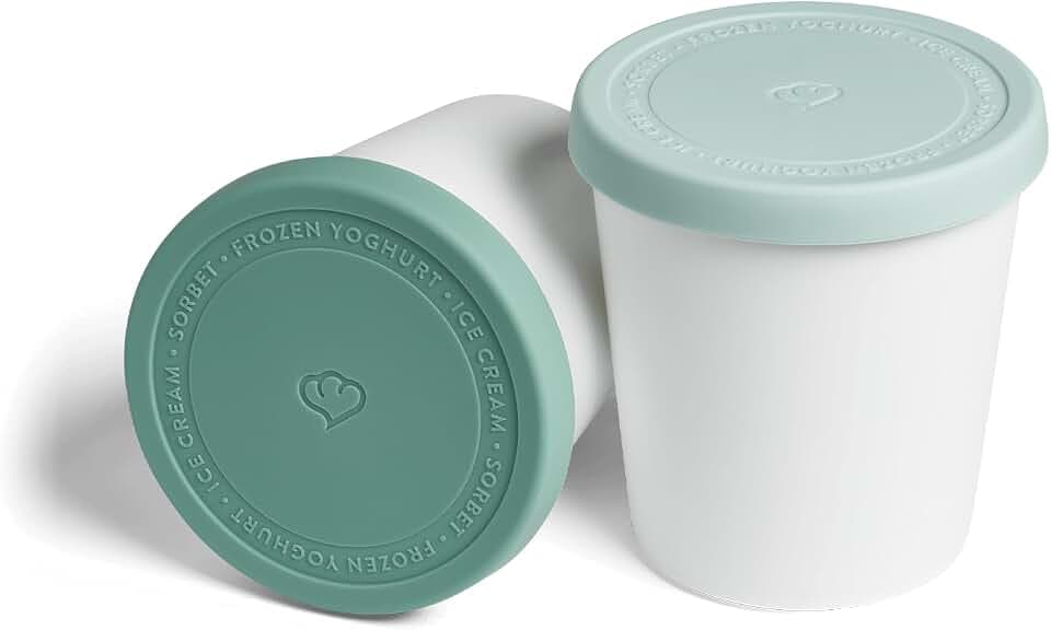 SPRINGLANE 2er-Set Eisbehälter für Speiseeis 1 L, Aufbewahrungsbehälter, Gefrierdosen, Eis-Container BPA-frei in Lebensmittelqualität