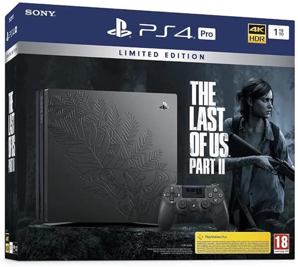 Sony PlayStation 4 Pro 1 To Édition Spéciale The Last of Us part II Limitée, Avec le jeu inclus + 1 manette sans fil DUALSHOCK 4 V2 personnalisée