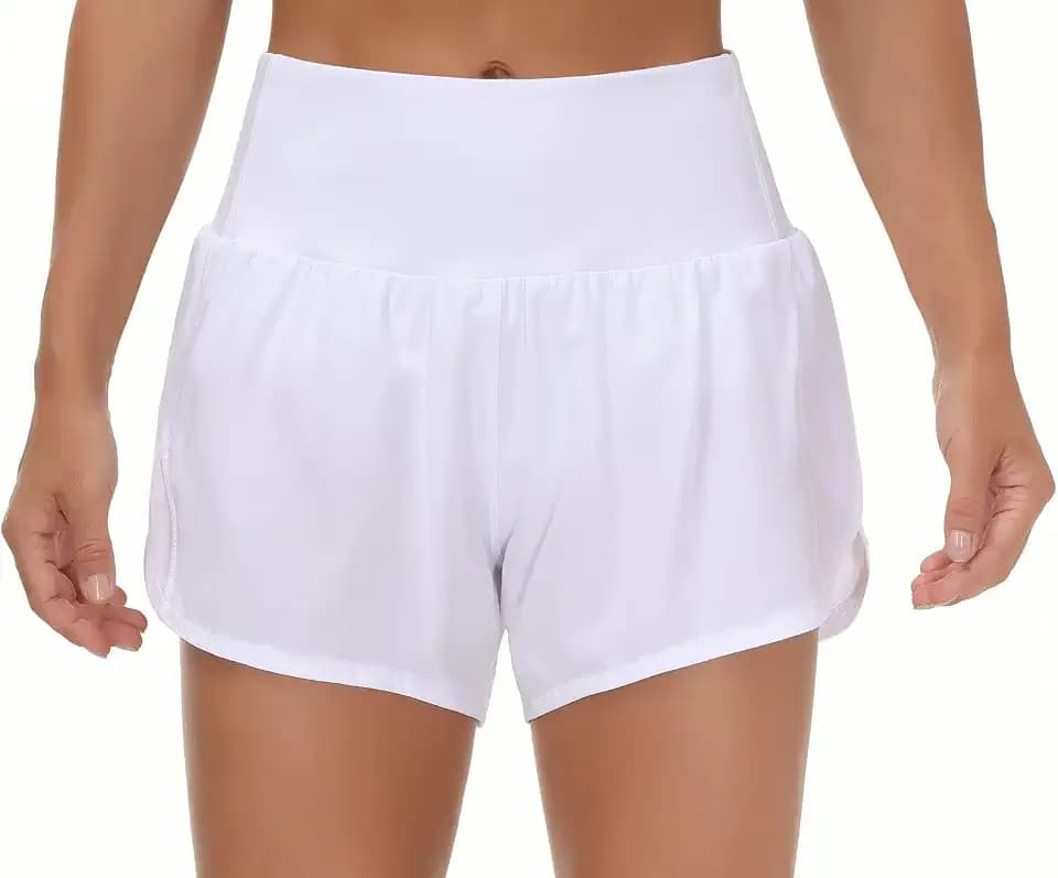 Origiwish Womens High Waisted Running Shorts Quick Dry Workout Shorts