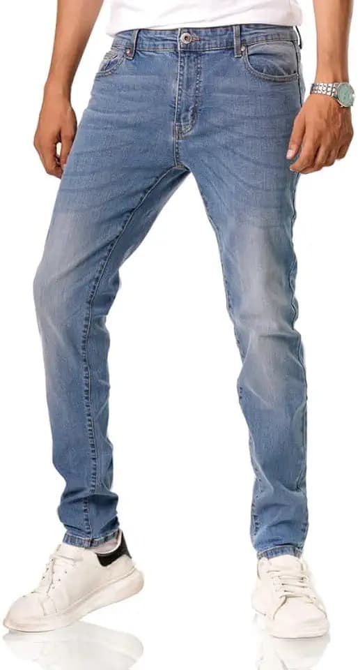 Alamo Men's Skinny Slim Fit Denim Jeans, Classic, 5 Pocket