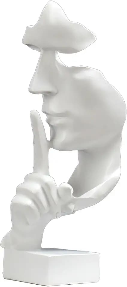 Skulptur Deko，Moderne Minimalistische Abstrakte Skulptur Handwerk Dekoration Wohnzimmer Weinschrank Schlafzimmer Zimmer Dekorationen Büro Dekoration (Weiß)