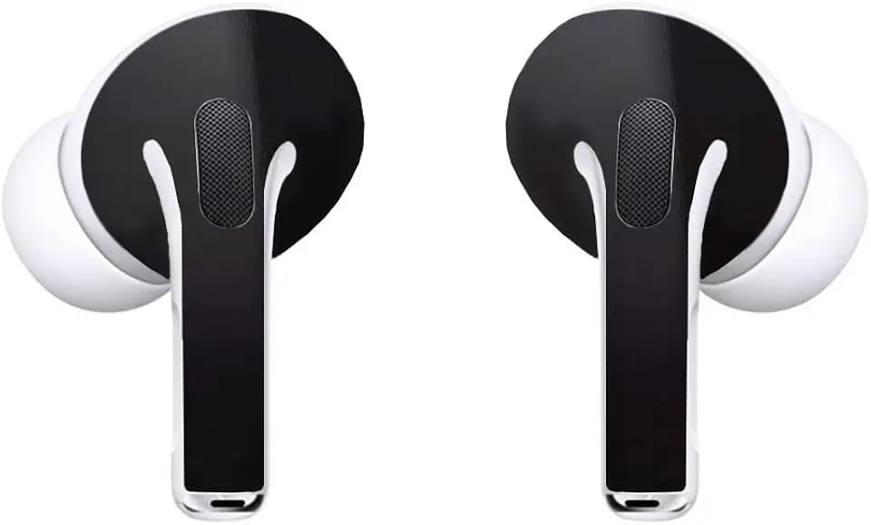 SopiGuard Sticker Skin for 2022 Apple AirPods Pro 1st and 2nd Gen Earbuds Vinyl Wrap (3M Gloss Black)