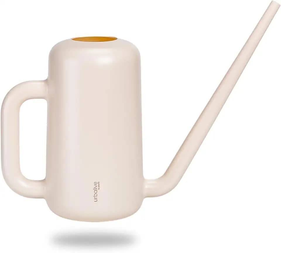 Plastia Gießkanne klein für Zimmerpflanzen, 1,8 L, Elfenbein