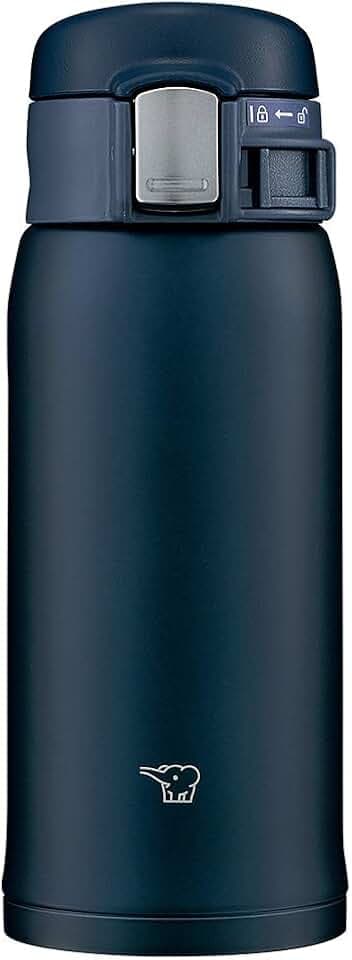 Zojirushi SM-SF36-AD Thermobecher 360 ml – Edelstahl, Vakuumisolierung, Auslaufsicher, Leicht, One Touch Verschluss, BPA-frei, Für Kaffee & Tee, Blau