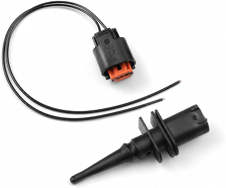 TwinkleTech Outside Ambient Air Temperature Sensor 328i, E30, E90, E46, 330i, 325i, 535i, 320i, 528i, E60, E39, 335i - Compatible with BMW 1 Series, 3 Series, 5 Series Car Temp Sensor w/Wire Pigtail