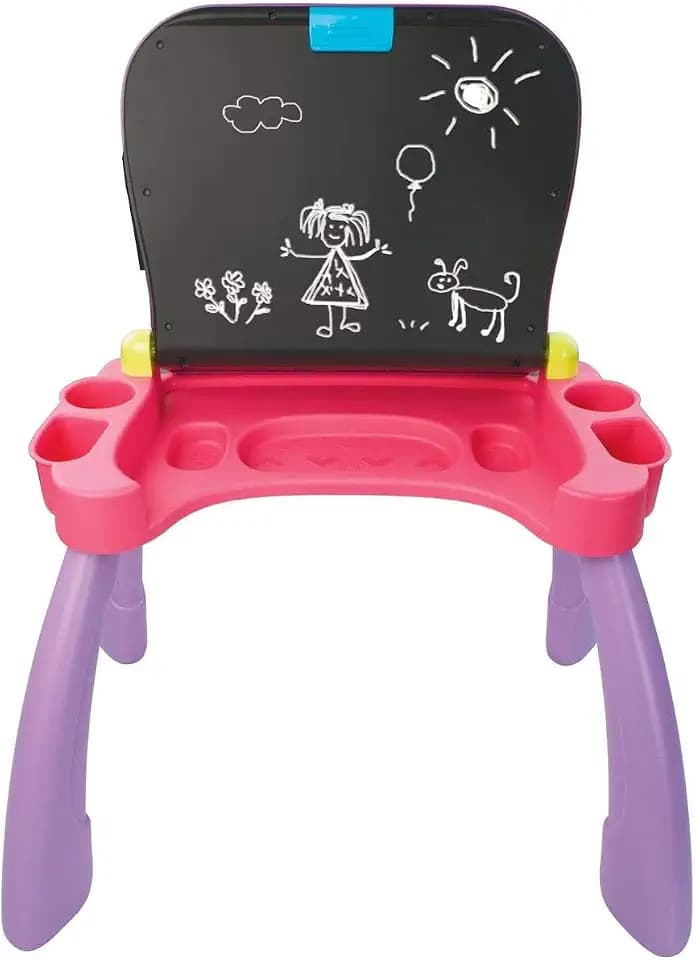 VTech 80-154654 Magischer Schreibtisch 3 in 1 Kinderschreibtisch, rosa