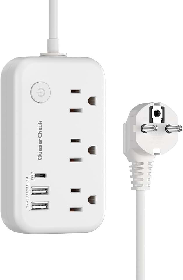 Type E/F Plug Adapter, European Plug Adapter, Germany France Travel Adapter