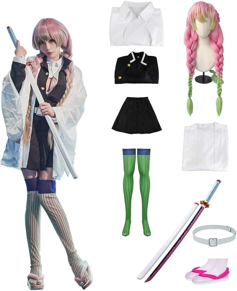 Full Set Men Anime Cosplay Costume For Party Role Costume Kimono Outfit Including Shoes Wig Sword