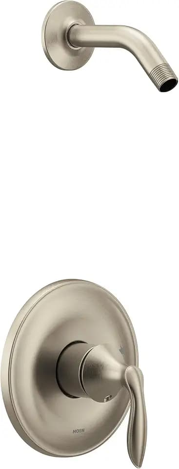 Moen UT2132NHBN Eva Collection M-CORE 3-Series 1-Handle Shower Trim Kit, Valve Required, Brushed Nickel