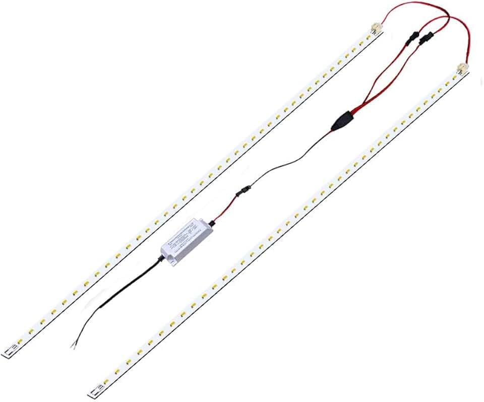 4FT LED Magnetic Retrofit Kit, 36W, 5000K Daylight White, 5400LM, 0-10V Dimmable, T8 T10 T12 Fluorescent Replacement