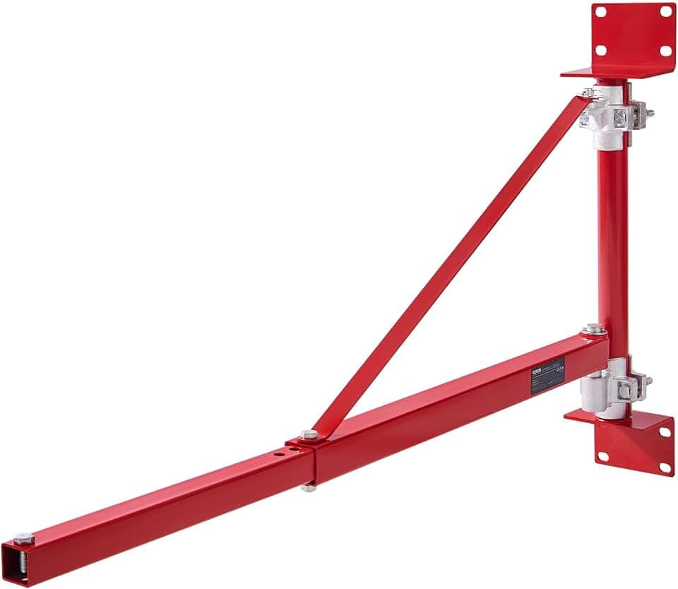 VEVOR Elektrischer Hebezeug-Stützarm 600 kg Tragkraft Hebezeughalter-Schwenkarm mit Stange Hebezeugrahmen aus Stahl, 180° schwenkbarer Gerüsthebezeug-Hebearm Windenhebezeugarm für Werkstatt Garage