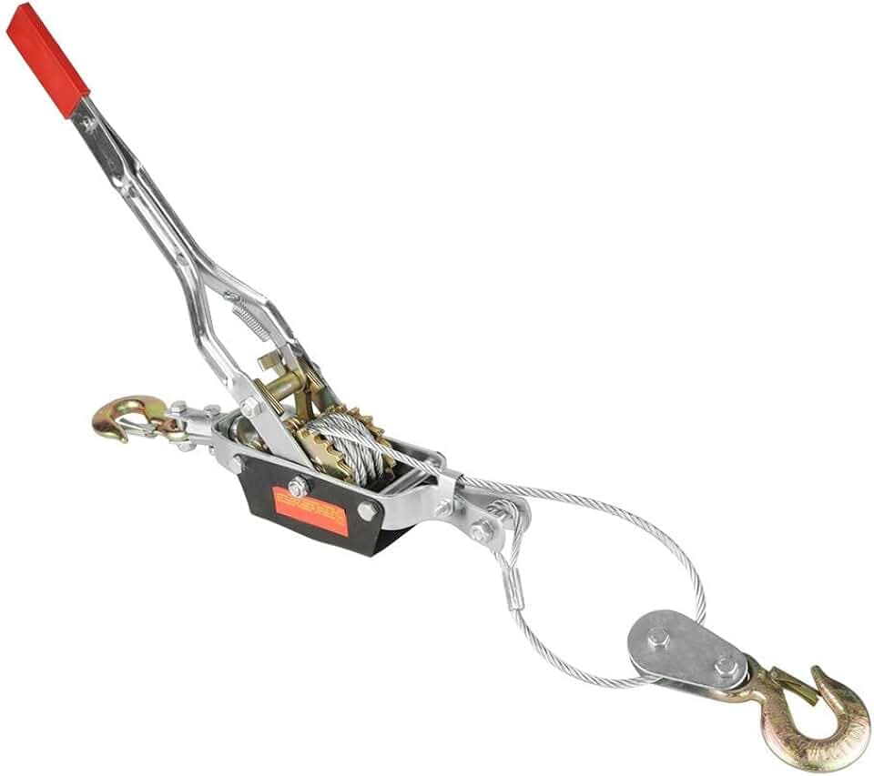 Handhebelseilzug 4000 kg, verzinktes Eisen, Drahtseil