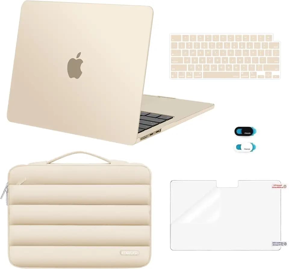 MOSISO Compatible with MacBook Air 13 inch Case M5 2026 M4 M3 M2 2025-2022