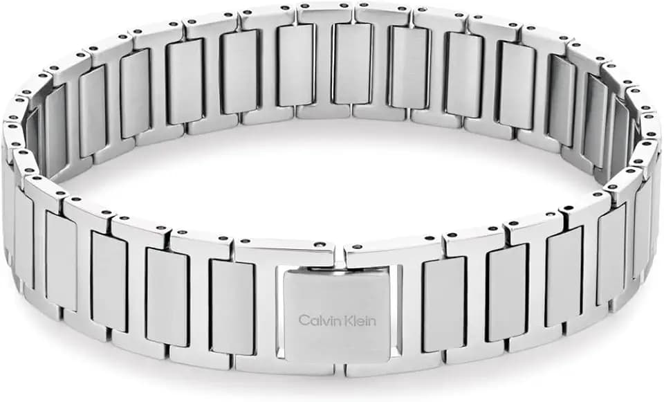 Calvin Kein Klein Gliederarmband für Herren Kollektion STRUCTURED LINKS aus Edelstahl - Erhältlich aus Grün oder Silber