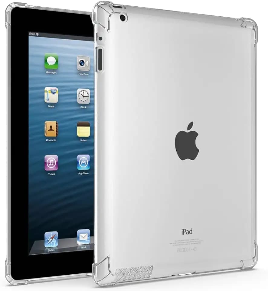 Callyue Case for iPad 2nd 3rd 4th Generation (2012/2011 Old Model), Slim Light Soft TPU Side Corner Protective Cover for iPad 2/iPad 3 /iPad 4, Clear