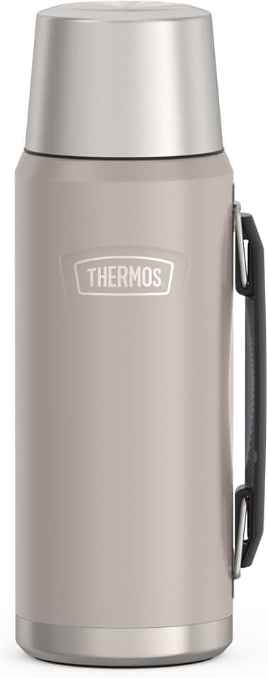 THERMOS ICON Thermosflasche mit Becher 1,20 l, 24 h heiß, sandstone mat