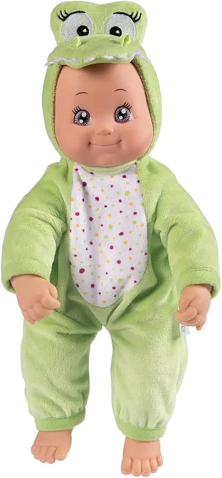 Smoby - Minikiss 210128WEB Krokodilpuppe, 30 cm – weicher Körper – Batterien im Lieferumfang enthalten