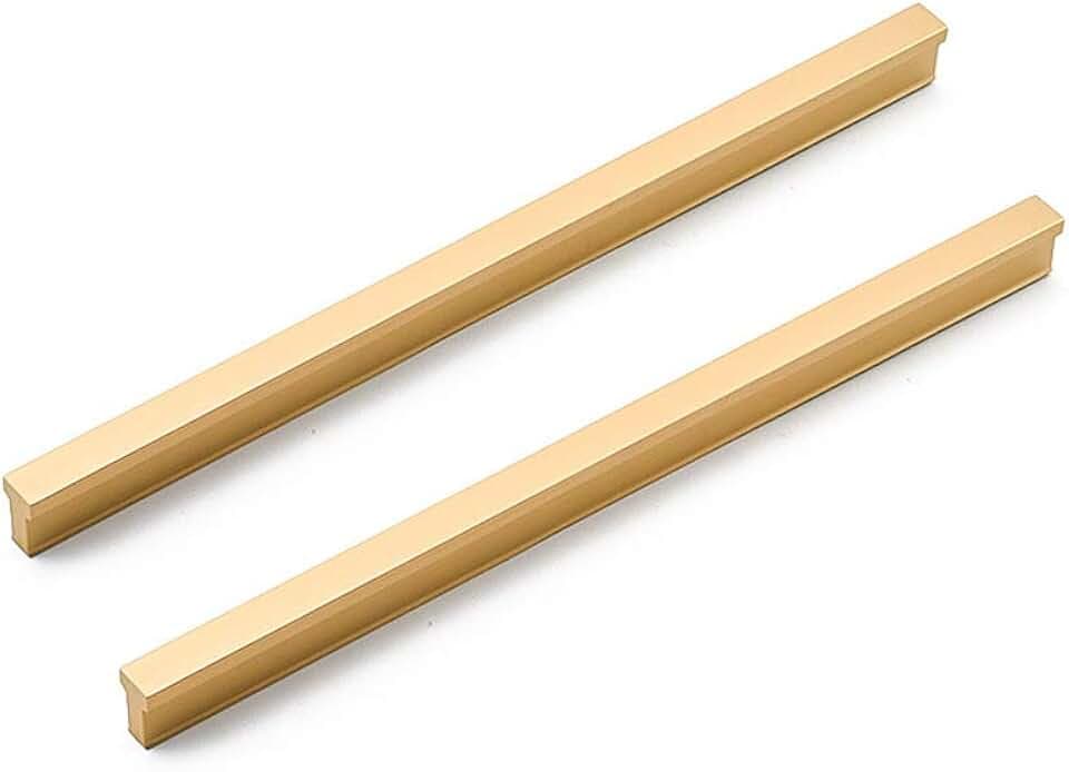 Gebürstetes Gold Schrankgriffe, Griffe Möbel, Robuste Schubladengriffe, Schrankknäufe für Küche, Badezimmer, Schrank, Kleiderschrank, 192mm, 2 Stück