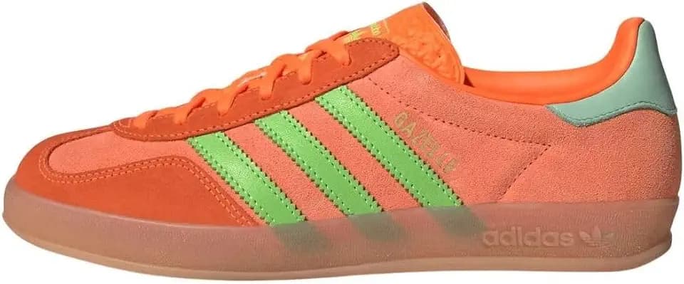adidas Gazelle Womens Indoor Shoes, Solar Orange/Solar Green, Size 7