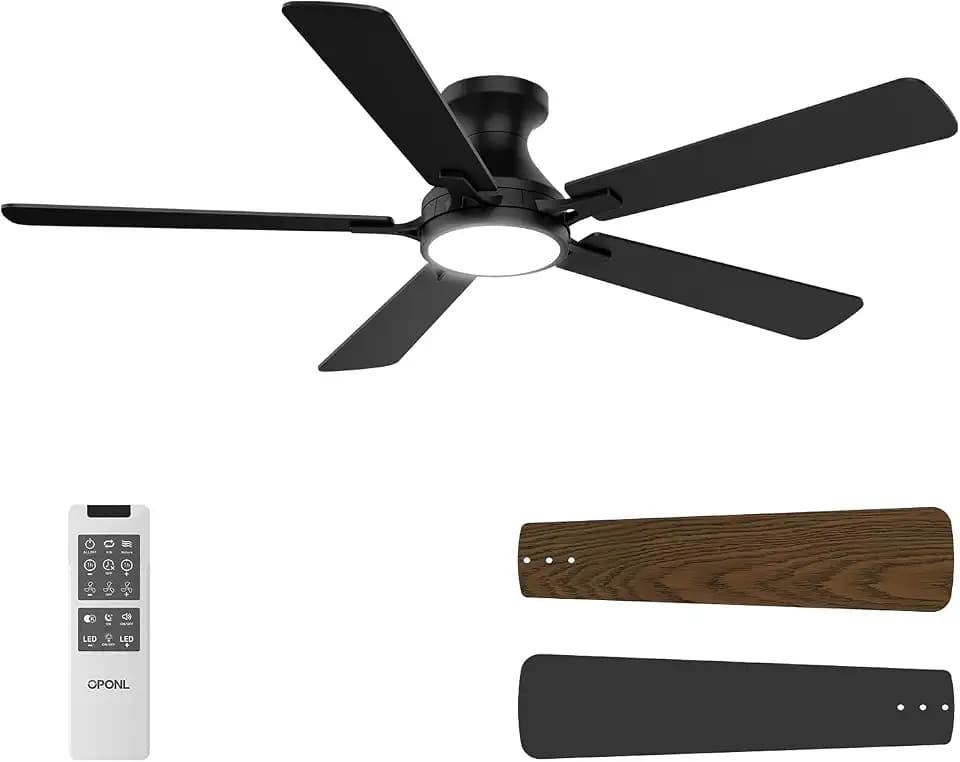 OPONL 52 inch Low Profile Ceiling fan with Light and Remote Control