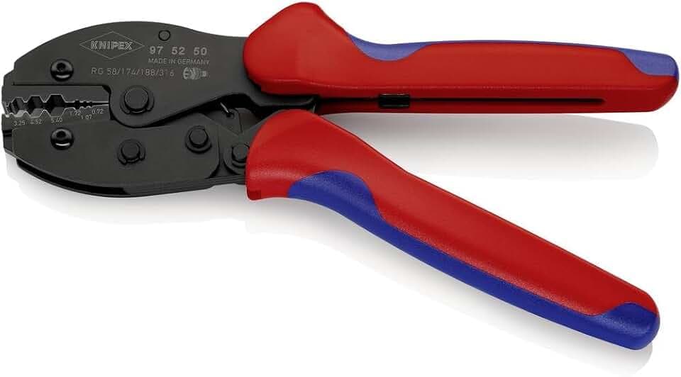 KNIPEX PreciForce Crimpzange mit Mehrkomponenten-Hüllen 220 mm, 97 52 50