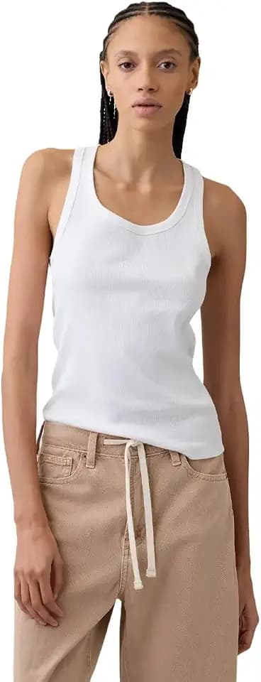 Gap Womens Ribbed Tank Top Logo