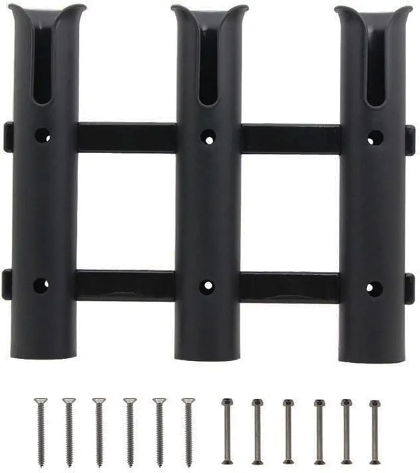 Angelrutenhalter, 3 Röhrenhalter, Wandmontage, Rutenhalter, tragbare Angelrutenhalter für Boote, Garage, Kühler, Anhänger