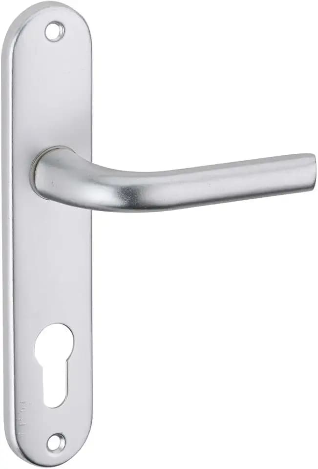 THIRARD Türgriff-Set für Eingangstür – Zylinderloch – Vierkant 7 mm – Achsabstände 165 mm – eloxiertes Finish Silber – Modell Leto – praktisch und ästhetisch