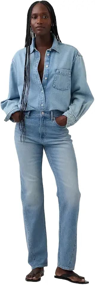 Gap Womens High Rise 90s Straight Fit Denim Jeans
