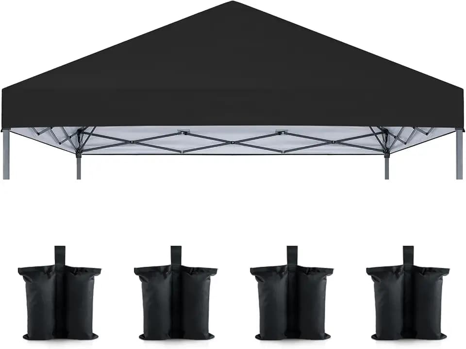 HLong 10x10 Replacement Pop-Up Canopy Top Cover, Black