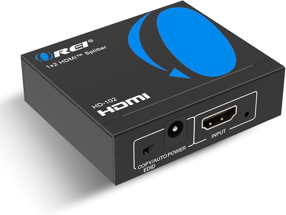 OREI HDMI Splitter 1 in 2 Out - for TV Mirror Only - Up to 4K@30Hz