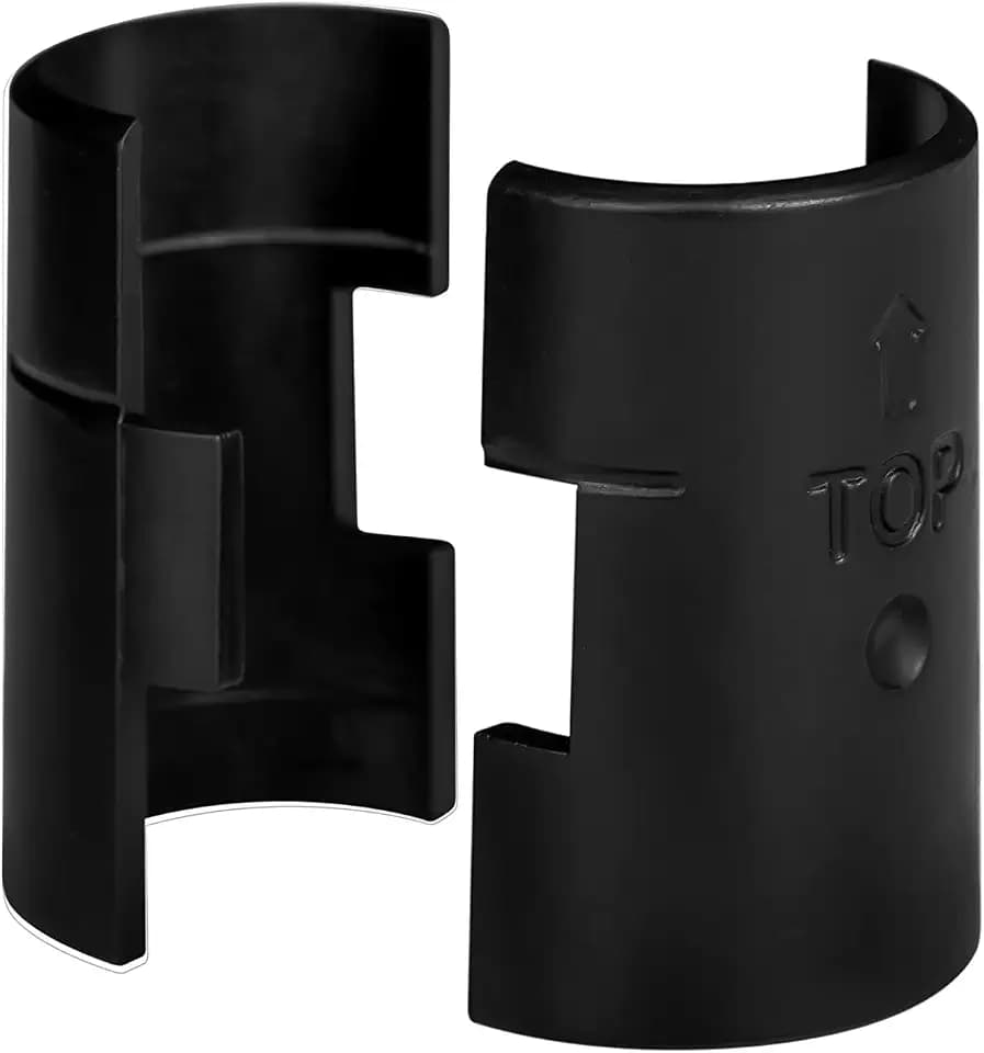 DuraSteel Wire Shelving Shelf Lock Clips / Shelving Sleeves - Fits with Thunder Group, Alera, Honey Can Do, Eagle, Regency, Metro and more - For 1" Post, Plastic, Black, Pack of 8 Pcs