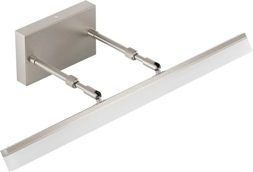 Aipsun 24 inch Modern Brushed Nickel Vanity Light Adjustable Bathroom Light Fixtures Over Mirror Rotatable Vanity Lighting 5500K