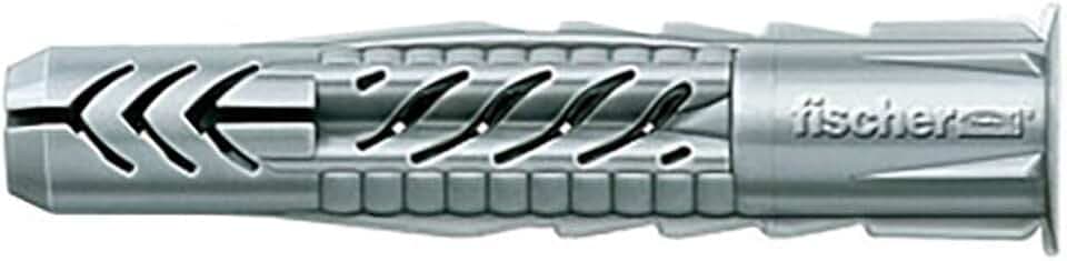FISCHER 72095 Universaldübel UX 6 x 50 R, Schachtel mit 100 Nylondübeln, Allzweckdübel mit Rand, für optimalen Halt bei Befestigungen in Beton, Gipskarton, Kalksand-Lochstein uvm.